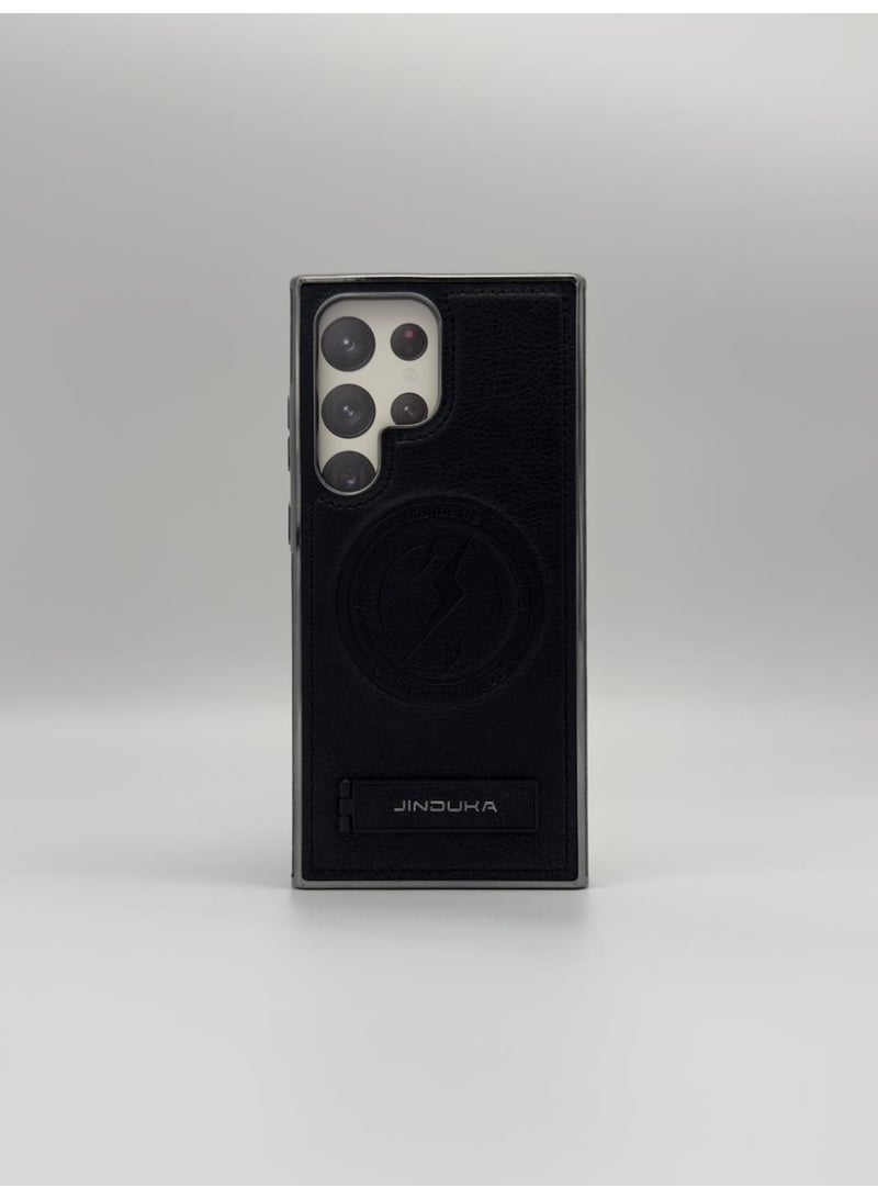 general JDK Luxury Leather Magnetic Kickstand Case for SAMSUNG S24 Ultra – Slim Shockproof Protective Cover with Foldable Stand - Image 1